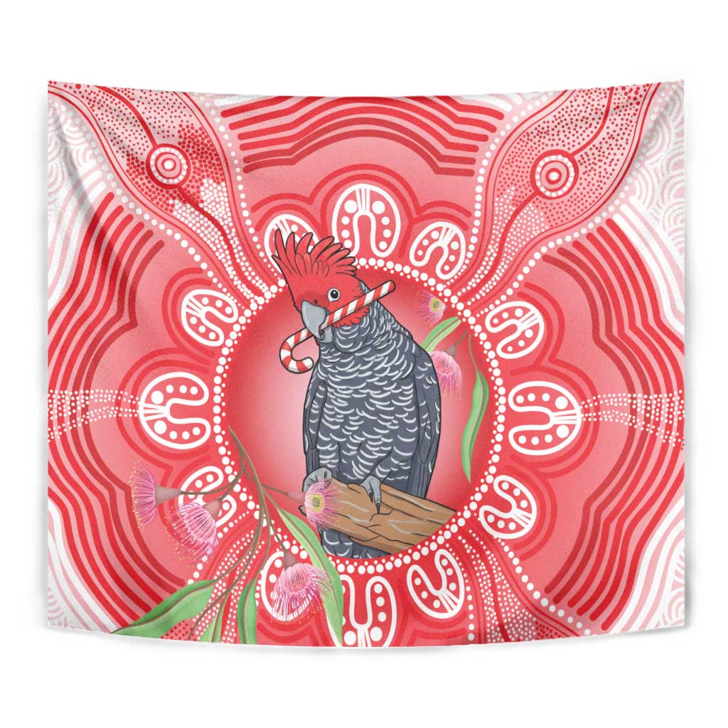 Australia Gang-gang Cockatoo Christmas Tapestry Eucalyptus Blossoms Aboriginal Merry Xmas - Aussie Hoodie