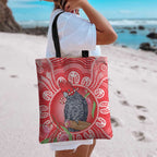 Australia Gang-gang Cockatoo Christmas Tote Bag Eucalyptus Blossoms Aboriginal Merry Xmas - Aussie Hoodie