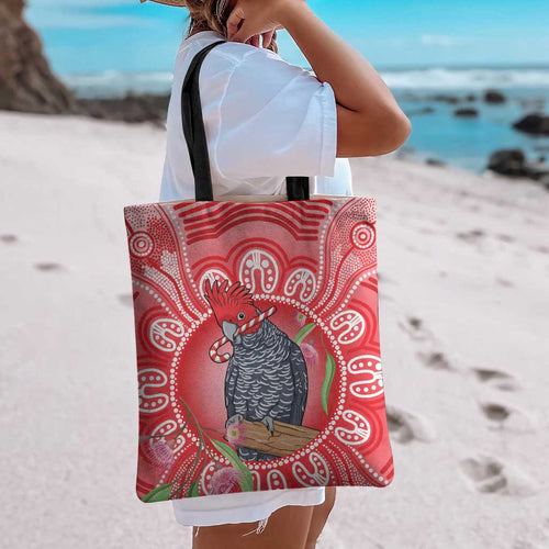 Australia Gang-gang Cockatoo Christmas Tote Bag Eucalyptus Blossoms Aboriginal Merry Xmas - Aussie Hoodie