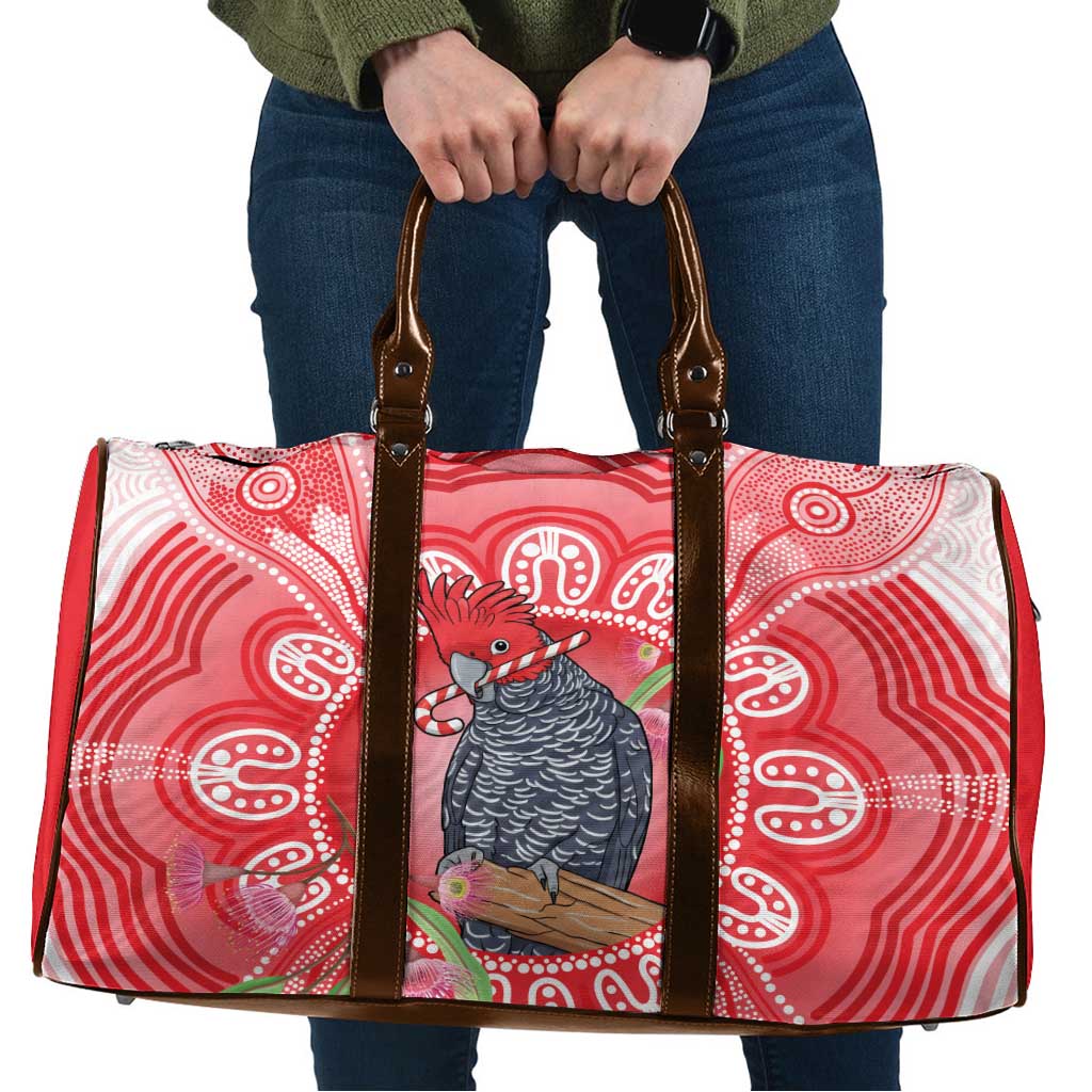 Australia Gang-gang Cockatoo Christmas Travel Bag Eucalyptus Blossoms Aboriginal Merry Xmas - Aussie Hoodie