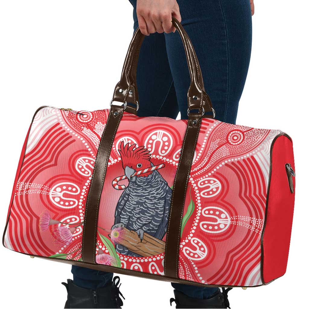 Australia Gang-gang Cockatoo Christmas Travel Bag Eucalyptus Blossoms Aboriginal Merry Xmas - Aussie Hoodie