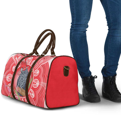 Australia Gang-gang Cockatoo Christmas Travel Bag Eucalyptus Blossoms Aboriginal Merry Xmas - Aussie Hoodie