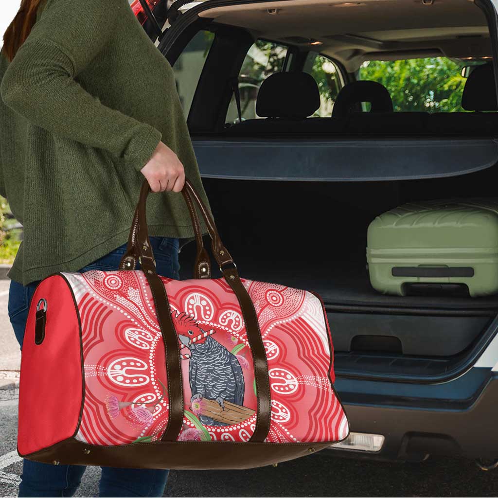 Australia Gang-gang Cockatoo Christmas Travel Bag Eucalyptus Blossoms Aboriginal Merry Xmas - Aussie Hoodie