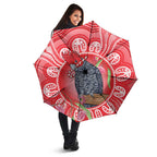 Australia Gang-gang Cockatoo Christmas Umbrella Eucalyptus Blossoms Aboriginal Merry Xmas - Aussie Hoodie