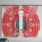 Australia Gang-gang Cockatoo Christmas Window Curtain Eucalyptus Blossoms Aboriginal Merry Xmas - Aussie Hoodie
