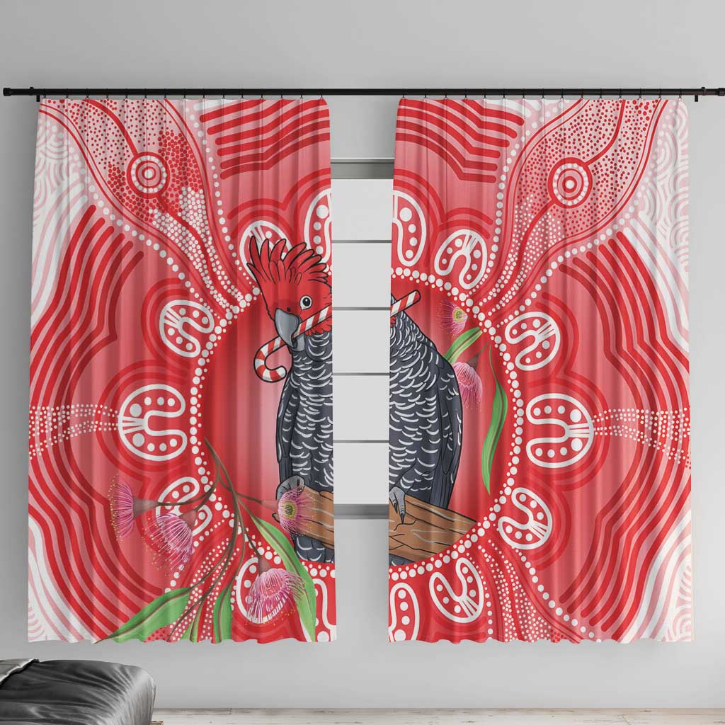 Australia Gang-gang Cockatoo Christmas Window Curtain Eucalyptus Blossoms Aboriginal Merry Xmas - Aussie Hoodie