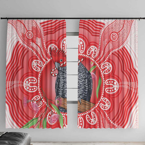 Australia Gang-gang Cockatoo Christmas Window Curtain Eucalyptus Blossoms Aboriginal Merry Xmas - Aussie Hoodie