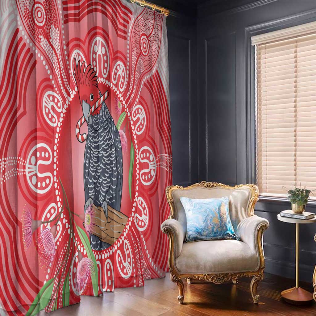 Australia Gang-gang Cockatoo Christmas Window Curtain Eucalyptus Blossoms Aboriginal Merry Xmas - Aussie Hoodie