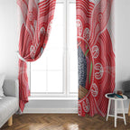Australia Gang-gang Cockatoo Christmas Window Curtain Eucalyptus Blossoms Aboriginal Merry Xmas - Aussie Hoodie