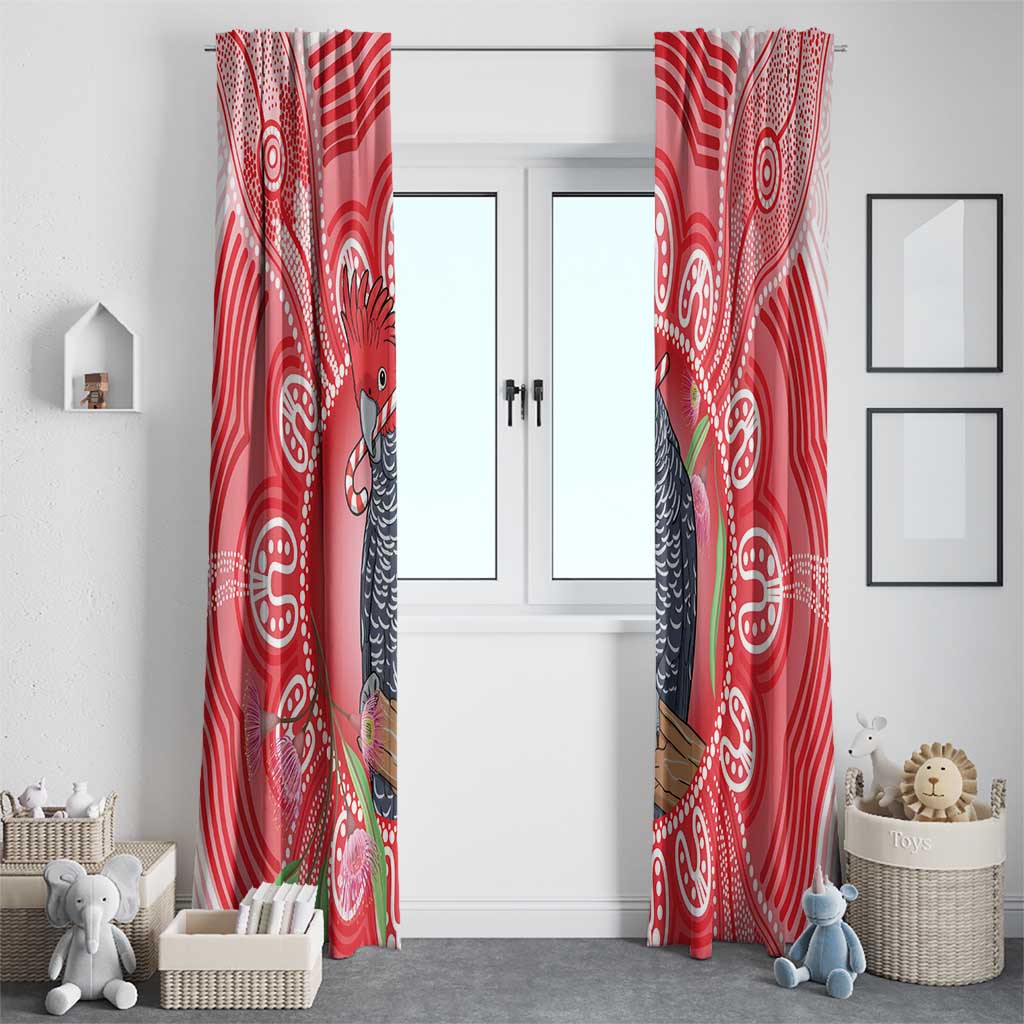 Australia Gang-gang Cockatoo Christmas Window Curtain Eucalyptus Blossoms Aboriginal Merry Xmas - Aussie Hoodie