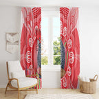 Australia Gang-gang Cockatoo Christmas Window Curtain Eucalyptus Blossoms Aboriginal Merry Xmas - Aussie Hoodie