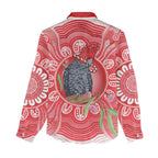 Australia Gang-gang Cockatoo Christmas Women Casual Shirt Eucalyptus Blossoms Aboriginal Merry Xmas - Aussie Hoodie