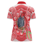 Australia Gang-gang Cockatoo Christmas Women Polo Shirt Eucalyptus Blossoms Aboriginal Merry Xmas - Aussie Hoodie