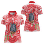 Australia Gang-gang Cockatoo Christmas Women Polo Shirt Eucalyptus Blossoms Aboriginal Merry Xmas - Aussie Hoodie