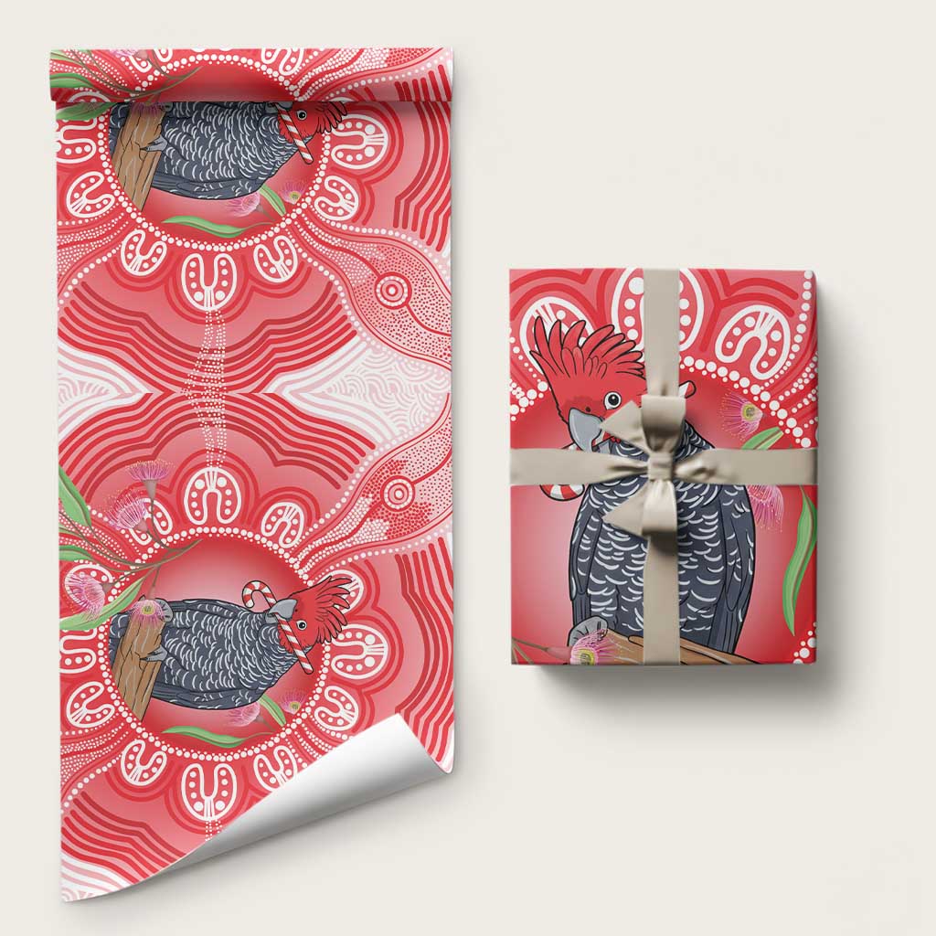 Australia Gang-gang Cockatoo Christmas Wrapping Paper Eucalyptus Blossoms Aboriginal Merry Xmas - Aussie Hoodie