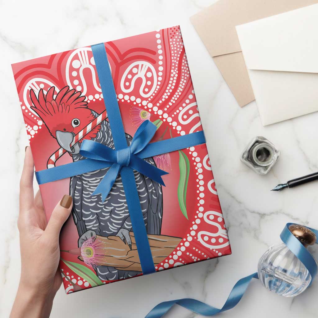 Australia Gang-gang Cockatoo Christmas Wrapping Paper Eucalyptus Blossoms Aboriginal Merry Xmas - Aussie Hoodie