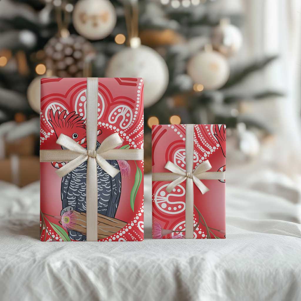 Australia Gang-gang Cockatoo Christmas Wrapping Paper Eucalyptus Blossoms Aboriginal Merry Xmas - Aussie Hoodie