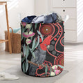 Gang-gang Cockatoo Australia Laundry Basket Eucalyptus Blossoms Aboriginal Art - Aussie Hoodie