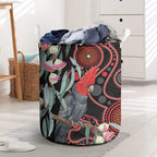 Gang-gang Cockatoo Australia Laundry Basket Eucalyptus Blossoms Aboriginal Art - Aussie Hoodie