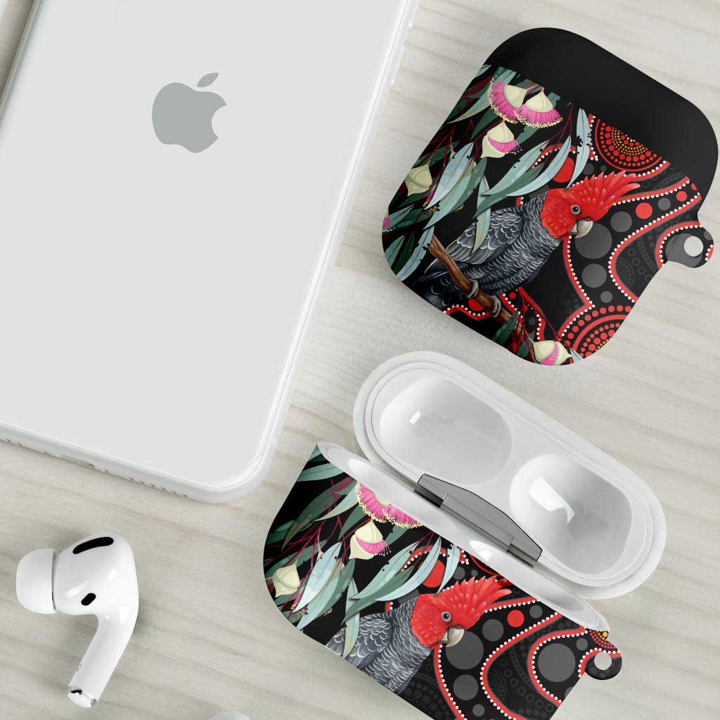 Gang-gang Cockatoo Australia AirPods Case Eucalyptus Blossoms Aboriginal Art - Aussie Hoodie