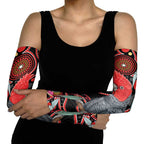 Gang-gang Cockatoo Australia Arm Sleeves Eucalyptus Blossoms Aboriginal Art - Aussie Hoodie