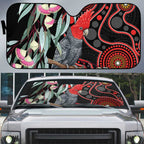 Gang-gang Cockatoo Australia Auto Sun Shade Eucalyptus Blossoms Aboriginal Art - Aussie Hoodie