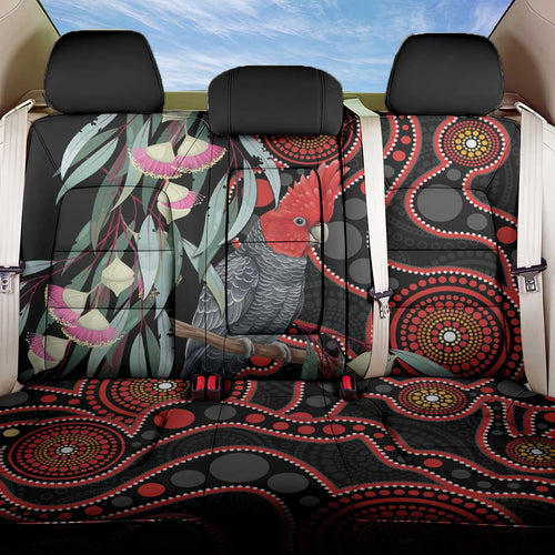 Gang-gang Cockatoo Australia Back Car Seat Cover Eucalyptus Blossoms Aboriginal Art - Aussie Hoodie