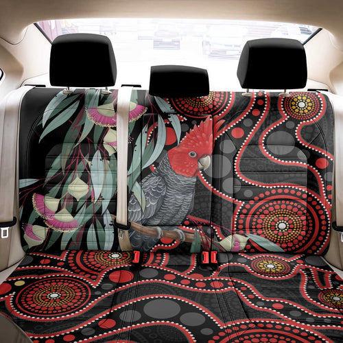 Gang-gang Cockatoo Australia Back Car Seat Cover Eucalyptus Blossoms Aboriginal Art - Aussie Hoodie