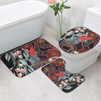 Gang-gang Cockatoo Australia Bathroom Set Eucalyptus Blossoms Aboriginal Art - Aussie Hoodie