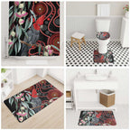 Gang-gang Cockatoo Australia Bathroom Set Eucalyptus Blossoms Aboriginal Art - Aussie Hoodie