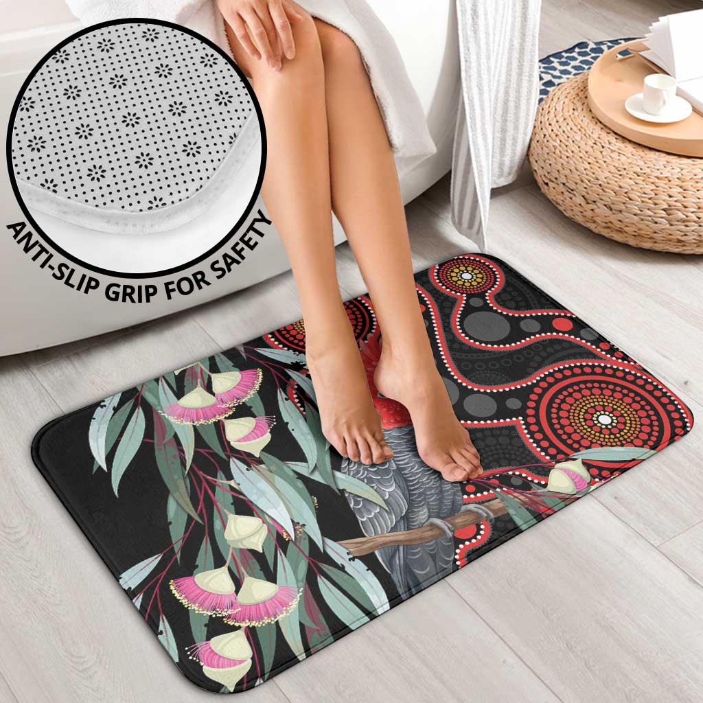 Gang-gang Cockatoo Australia Bathroom Set Eucalyptus Blossoms Aboriginal Art - Aussie Hoodie