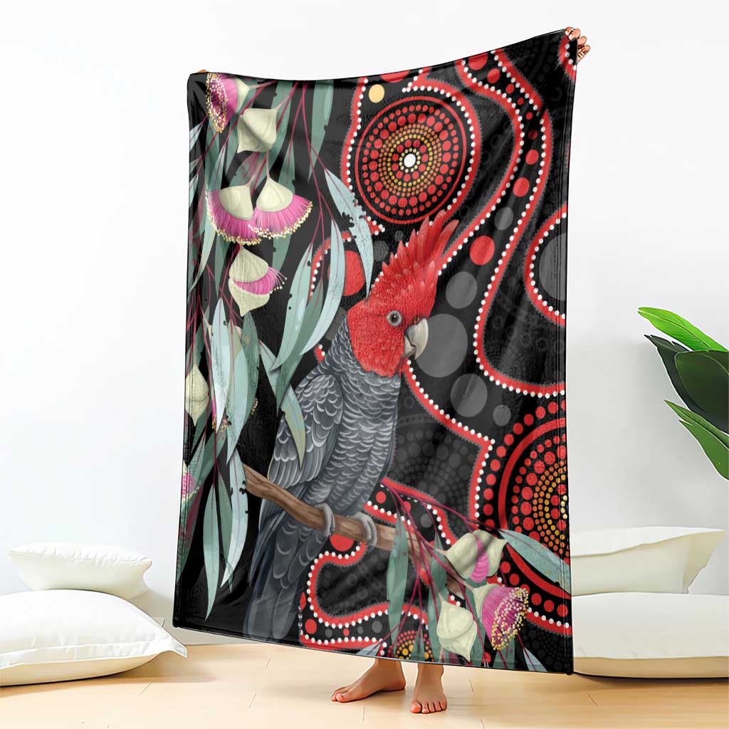 Gang-gang Cockatoo Australia Blanket Eucalyptus Blossoms Aboriginal Art - Aussie Hoodie