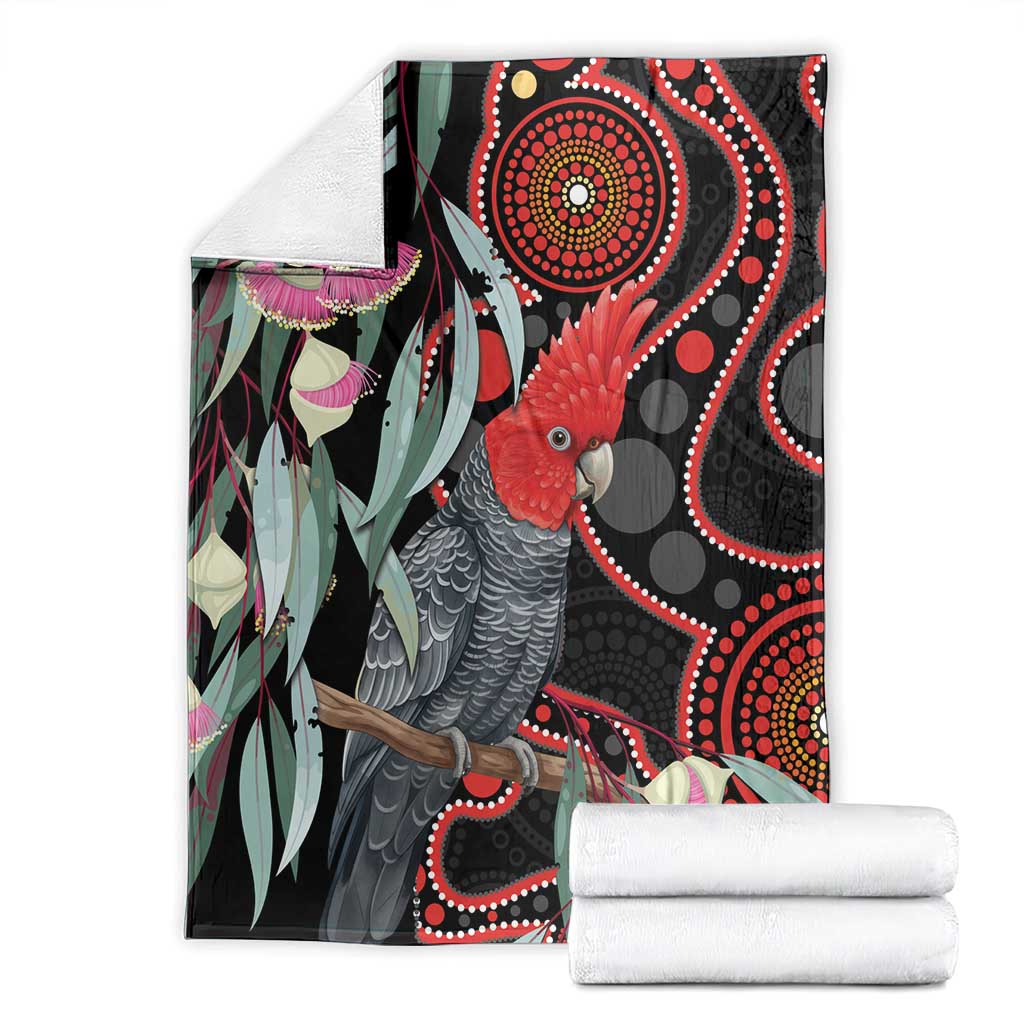 Gang-gang Cockatoo Australia Blanket Eucalyptus Blossoms Aboriginal Art - Aussie Hoodie