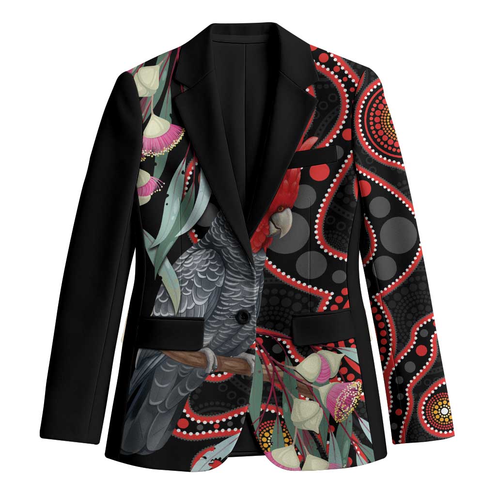 Gang-gang Cockatoo Australia Blazer Eucalyptus Blossoms Aboriginal Art - Aussie Hoodie
