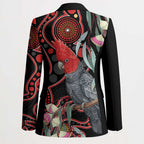 Gang-gang Cockatoo Australia Blazer Eucalyptus Blossoms Aboriginal Art - Aussie Hoodie