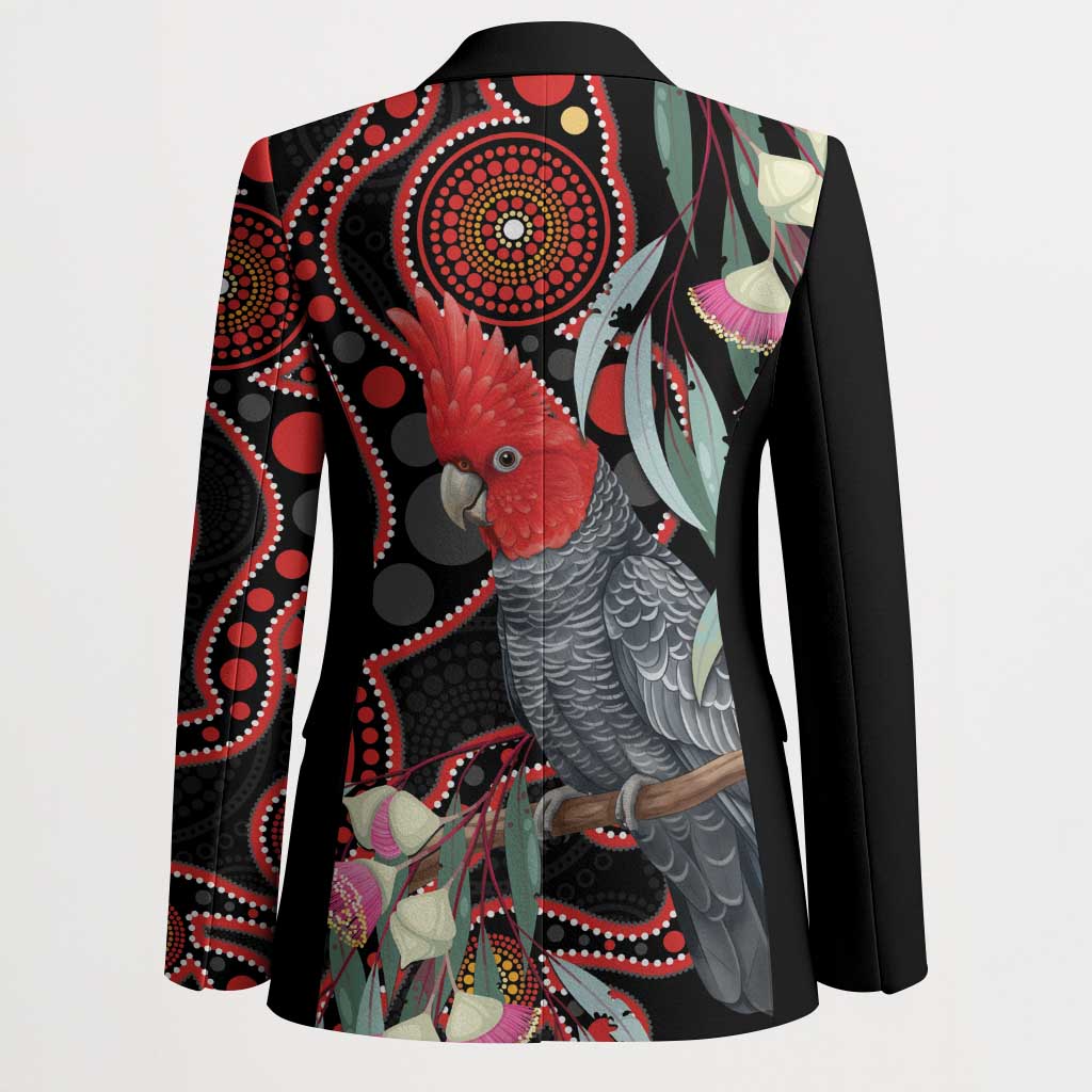 Gang-gang Cockatoo Australia Blazer Eucalyptus Blossoms Aboriginal Art - Aussie Hoodie