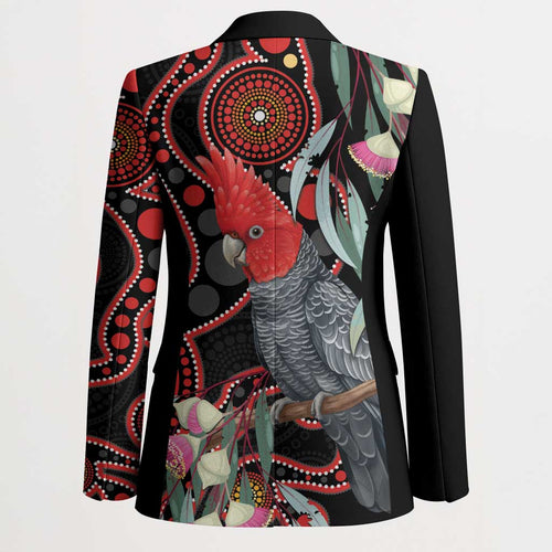 Gang-gang Cockatoo Australia Blazer Eucalyptus Blossoms Aboriginal Art - Aussie Hoodie