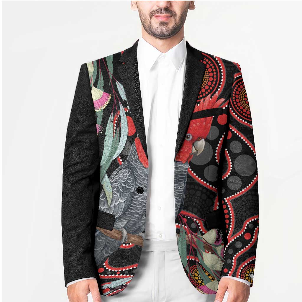 Gang-gang Cockatoo Australia Blazer Eucalyptus Blossoms Aboriginal Art - Aussie Hoodie