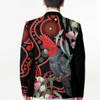Gang-gang Cockatoo Australia Blazer Eucalyptus Blossoms Aboriginal Art - Aussie Hoodie