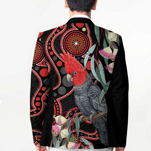 Gang-gang Cockatoo Australia Blazer Eucalyptus Blossoms Aboriginal Art - Aussie Hoodie