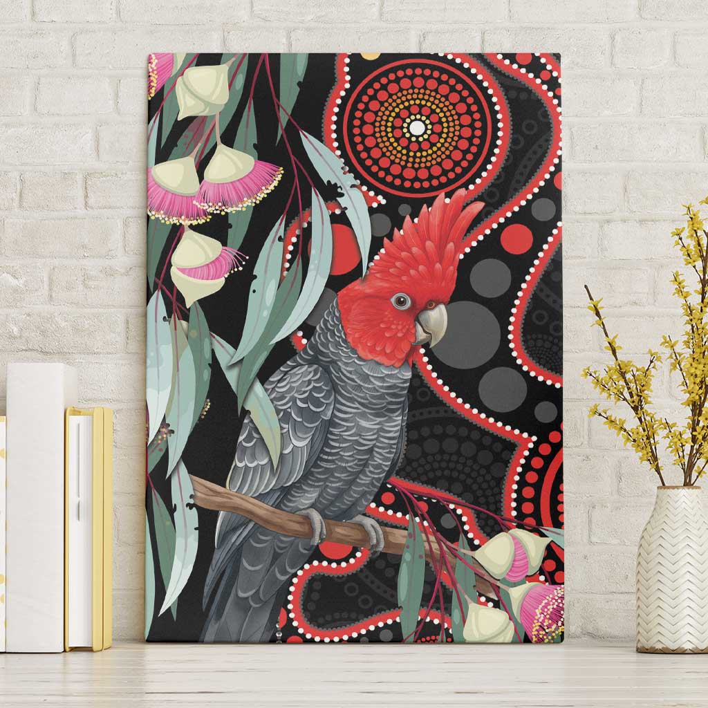 Gang-gang Cockatoo Australia Canvas Wall Art Eucalyptus Blossoms Aboriginal Art - Aussie Hoodie