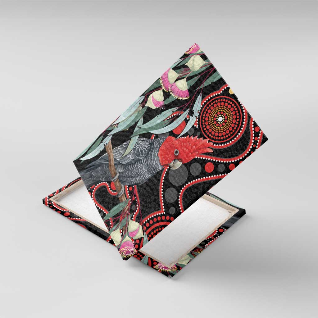 Gang-gang Cockatoo Australia Canvas Wall Art Eucalyptus Blossoms Aboriginal Art - Aussie Hoodie