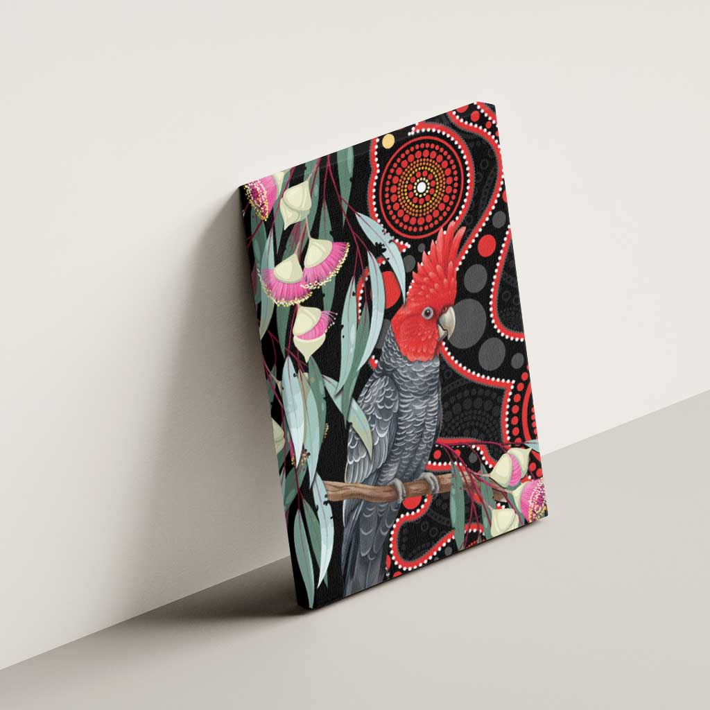 Gang-gang Cockatoo Australia Canvas Wall Art Eucalyptus Blossoms Aboriginal Art - Aussie Hoodie