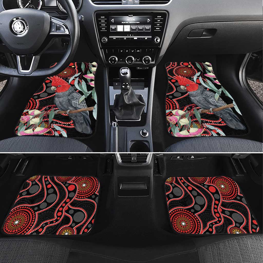 Gang-gang Cockatoo Australia Car Mats Eucalyptus Blossoms Aboriginal Art - Aussie Hoodie