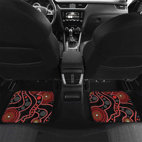 Gang-gang Cockatoo Australia Car Mats Eucalyptus Blossoms Aboriginal Art - Aussie Hoodie