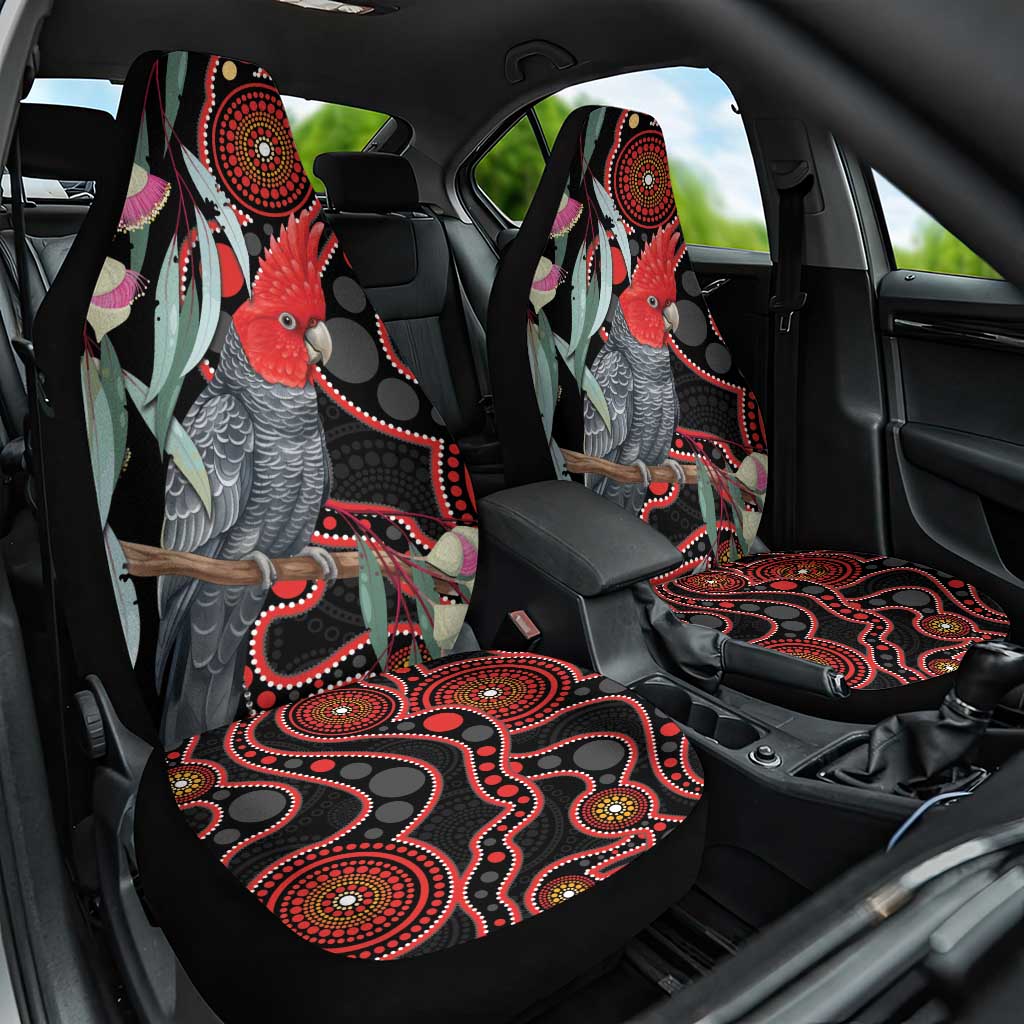 Gang-gang Cockatoo Australia Car Seat Cover Eucalyptus Blossoms Aboriginal Art - Aussie Hoodie