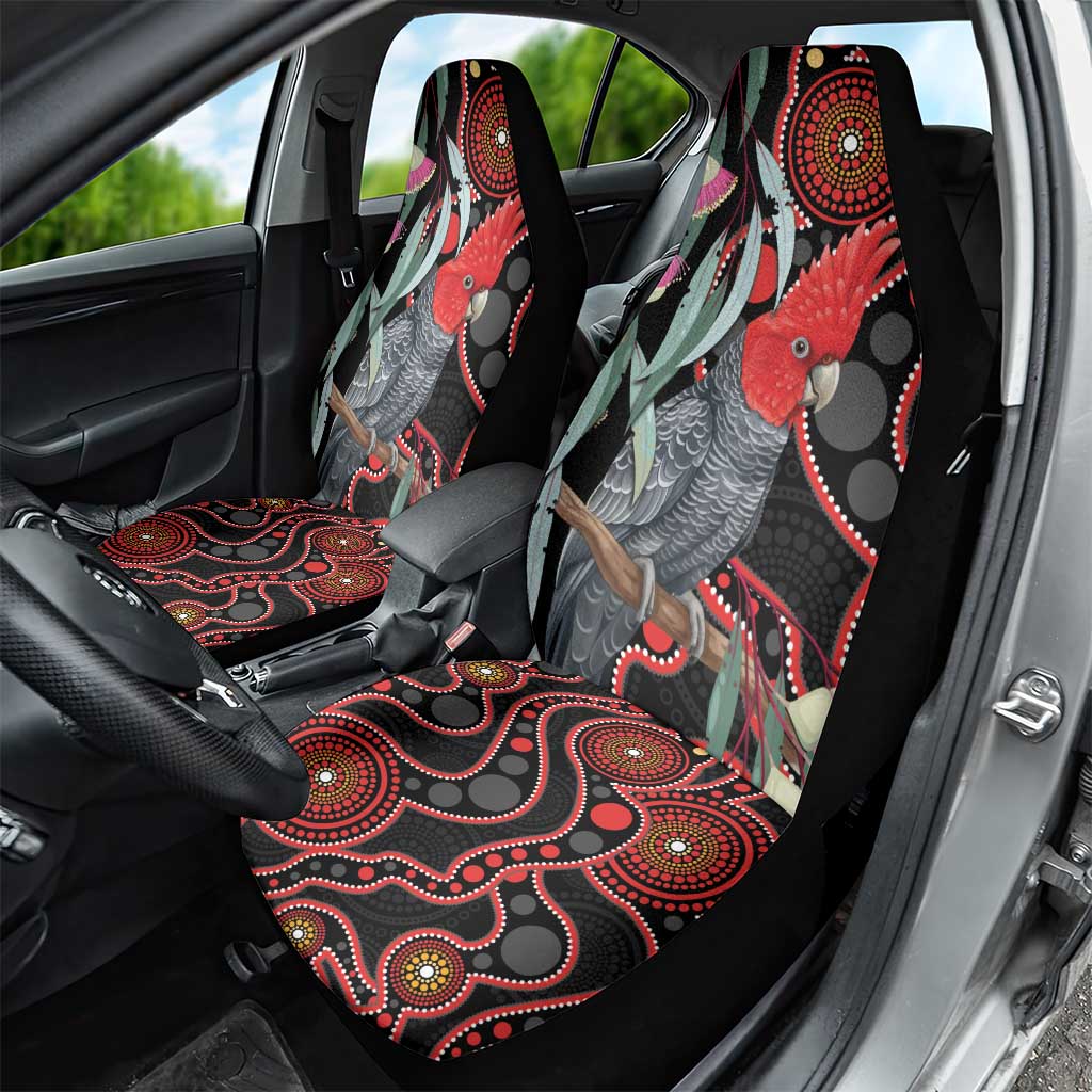 Gang-gang Cockatoo Australia Car Seat Cover Eucalyptus Blossoms Aboriginal Art - Aussie Hoodie