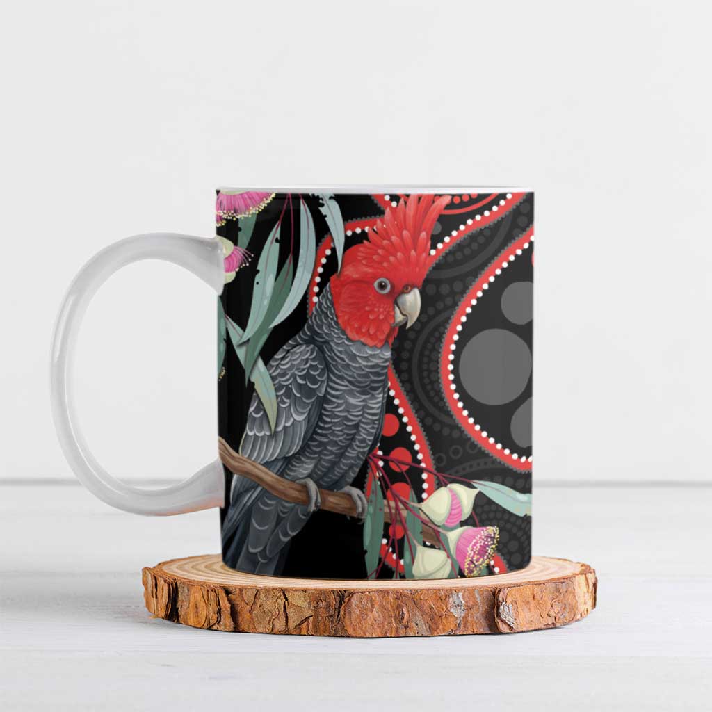 Gang-gang Cockatoo Australia Ceramic Mug Eucalyptus Blossoms Aboriginal Art - Aussie Hoodie