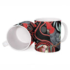 Gang-gang Cockatoo Australia Ceramic Mug Eucalyptus Blossoms Aboriginal Art - Aussie Hoodie