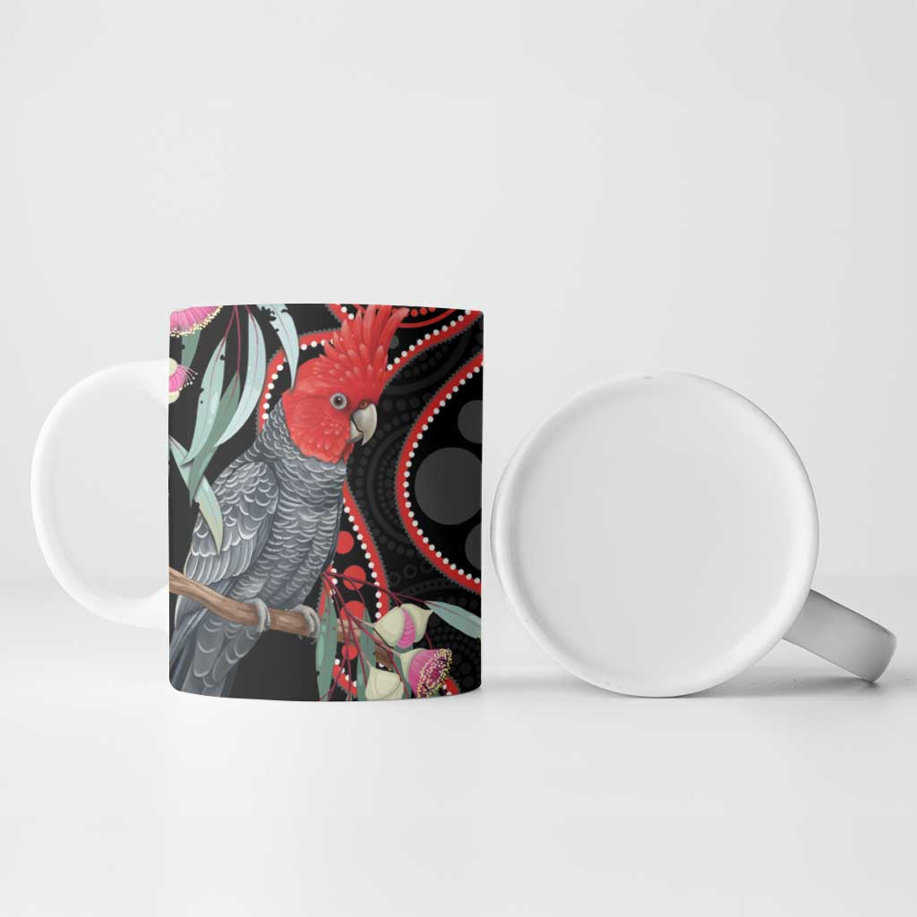 Gang-gang Cockatoo Australia Ceramic Mug Eucalyptus Blossoms Aboriginal Art - Aussie Hoodie